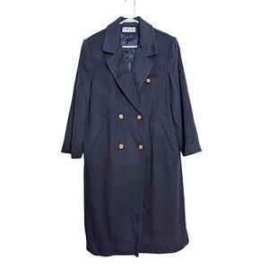 Forecaster of Boston Blue Double-Breasted 100% Wool Womens 12 Pea Coat Old Money